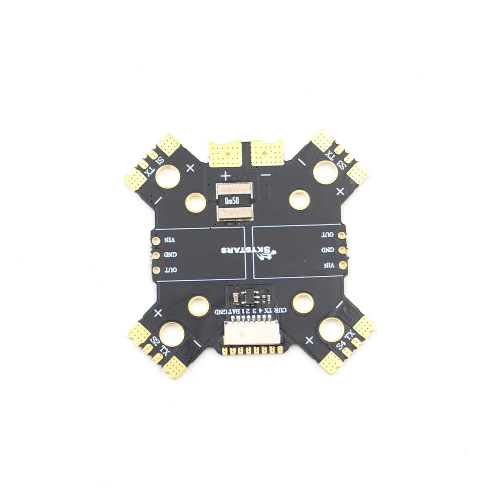 Skystars  PDB for single ESC 3oz copper 60A cont  8P socket for X or H shape frame. fpv drones