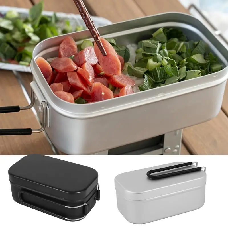 

Aluminum lunch box camping picnic leak-proof lunch box aluminum salad box for camping picnic takeaway lunch box universal