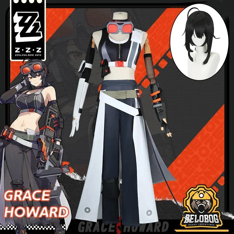 

DY2025Zenless Zone Zero Grace Howard Cosplay Costume Uniform Anime Wig Halloween Party Costumes Masquerade Women Game