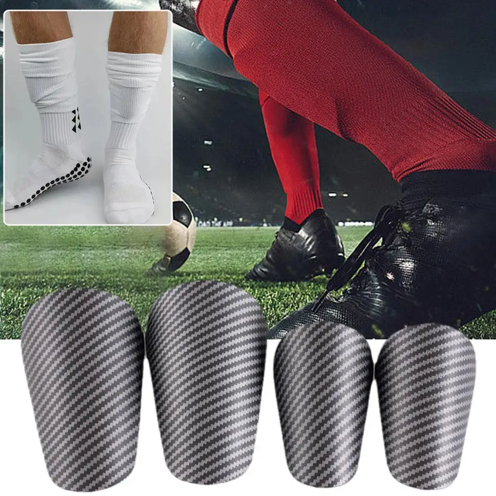 1 Pair Mini Football Shin Pad Wear-resistant Shock Absorbing Protector Lightweight Training Leg Portable Board Soccer Shank Z6F3