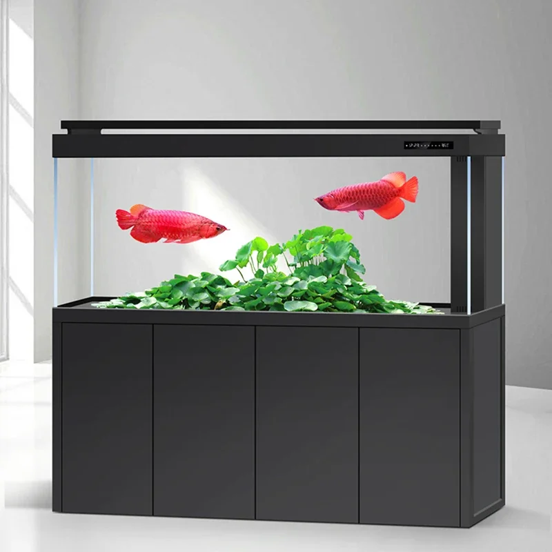 Simple Design Glass Aquariums Fish Tanks Multifunction Arowana Modern Aquariums Cabinet Multifunction Pet Products Tangki LLAQ