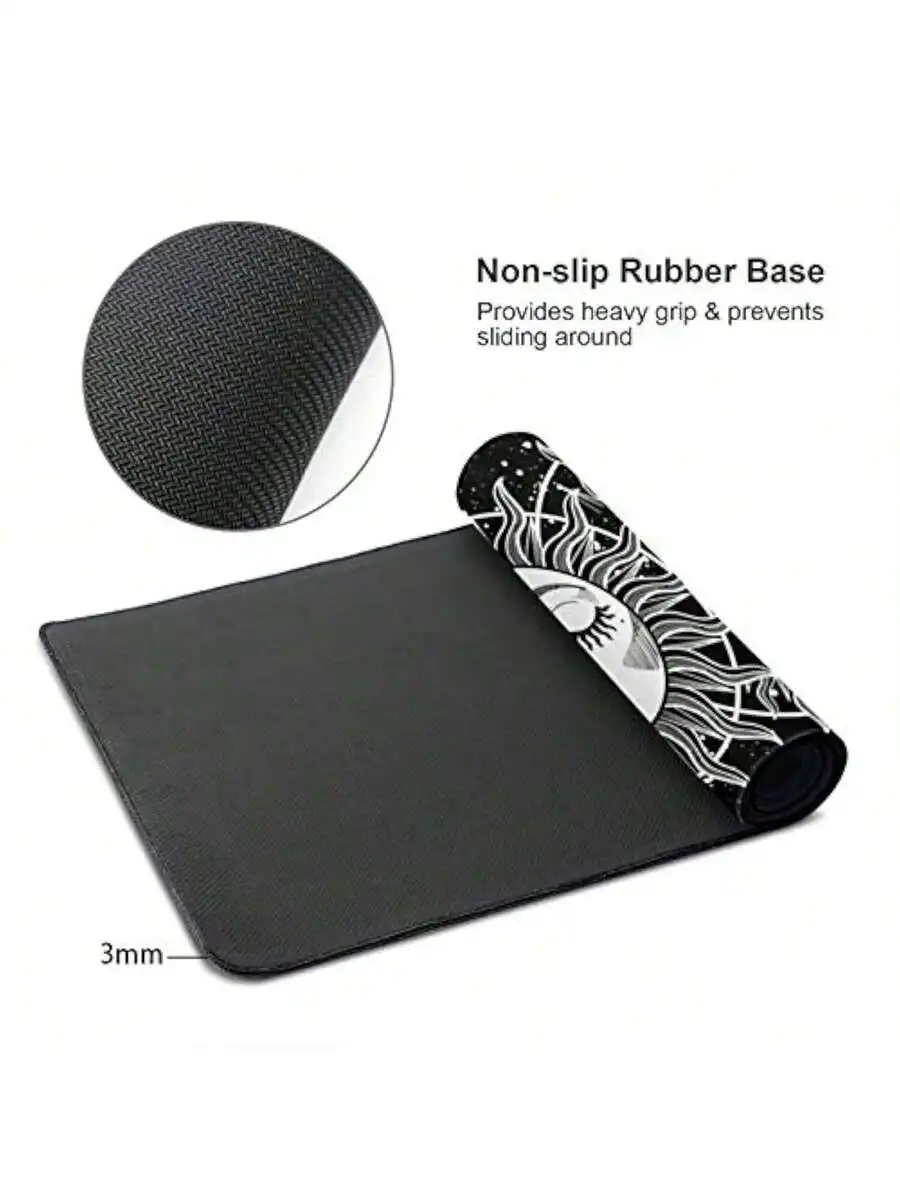 

Oversized Gaming Mouse Pad XL Desk Pad With Stitched Edges Non-Slip Rubber Base 80x30cm