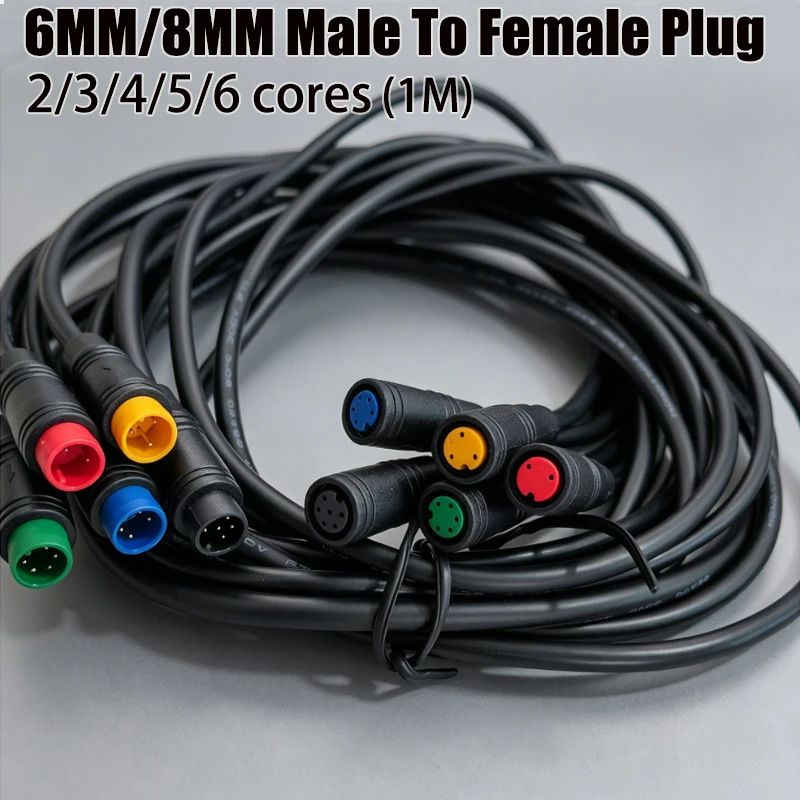 1M M6/M8-2/3/4/5/6-Pin Stecker auf Buchse Julet Elektrisches Verbindungskabel Steckverbinder Roller Bremse Wasserdichtes Signalsensor-Kabel – Detail 3