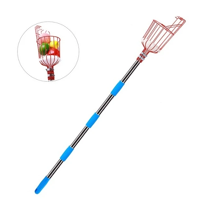 

New Designed Extendable Fruit Picker Easy to Use Long Arms Optional Metal Body Gardening Orchard Tools