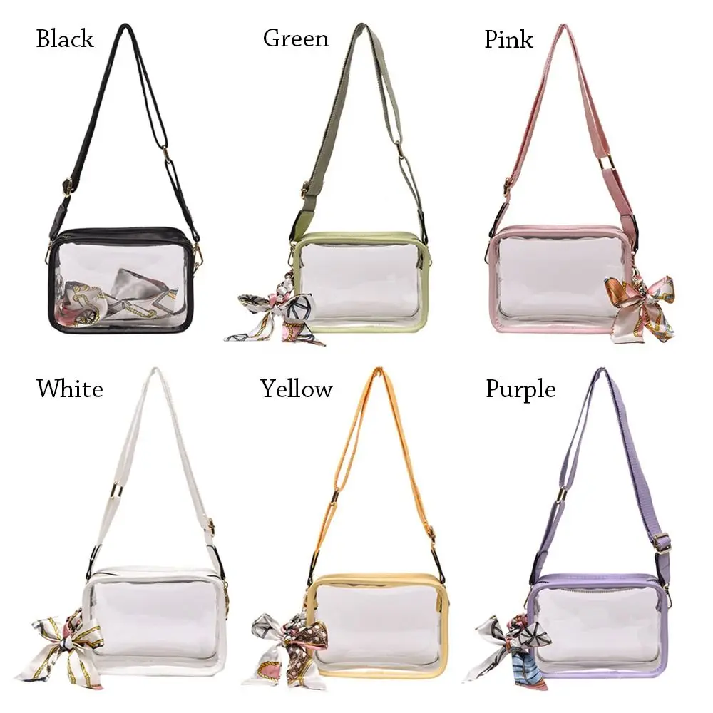 Transparent Crossbody Bag for Women Fashion Shoulder Messenger Bag Girls PVC Jelly Handbag