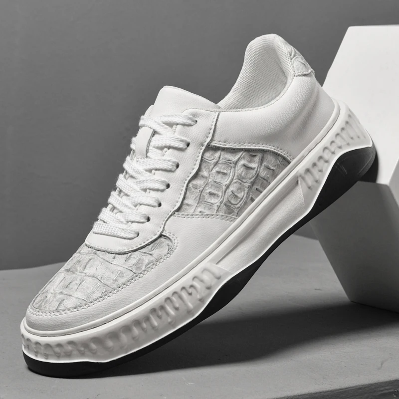 

Мужские белые кроссовки весны 2020. — парный стиль, модные и универсальные, легкие, дышащие и увеличивающие рост.