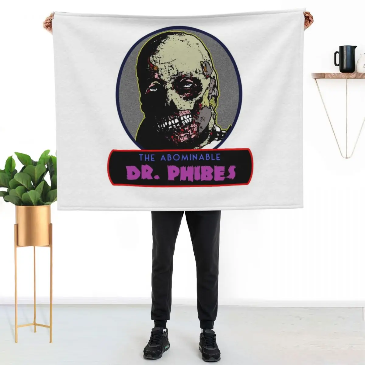 Mens Womens Great Model Phibes Has Great Vibes Vintage Retro Throw Blanket couch cozy soft plush fuzzy picnic outdoor blanket