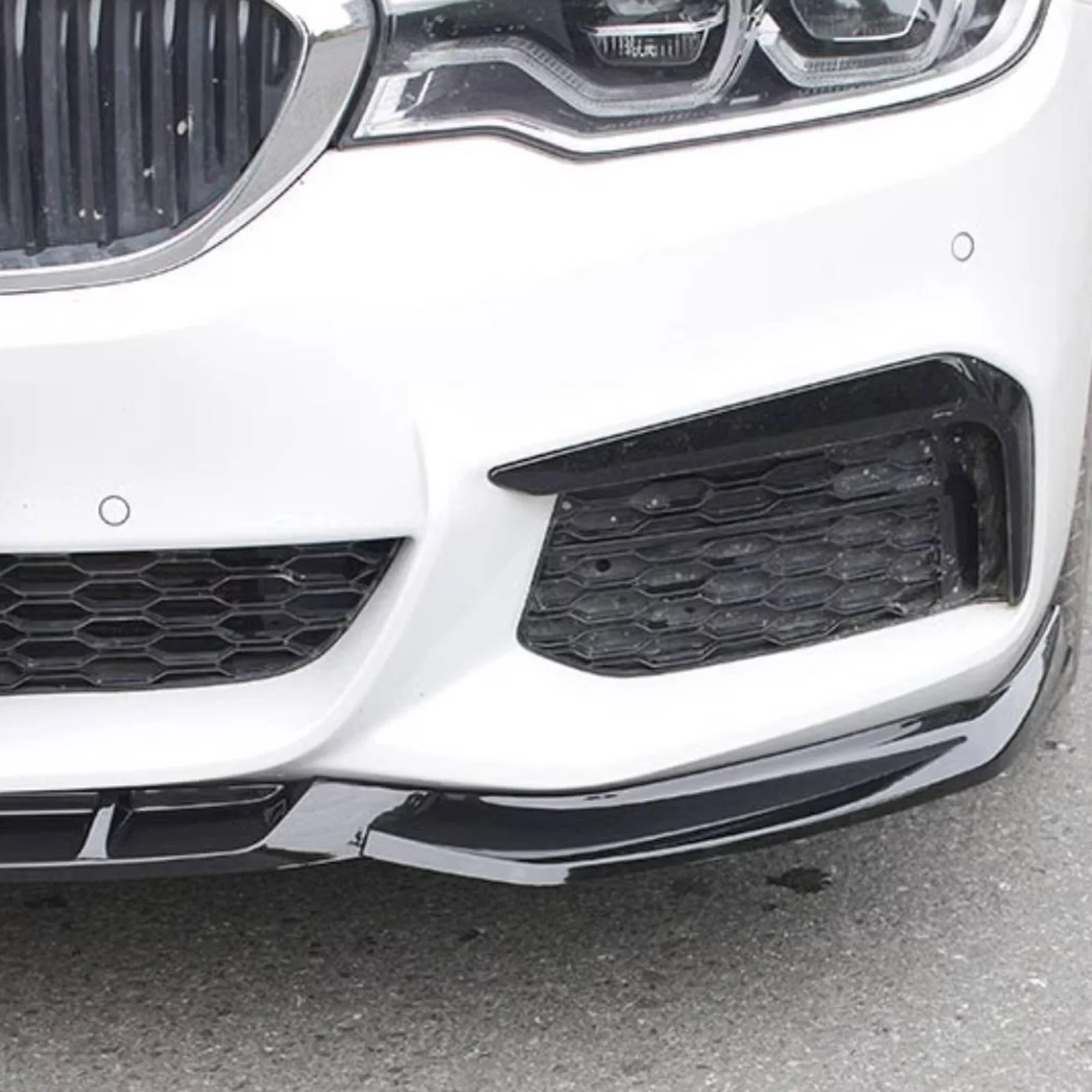 Car Front Bumper Lip Splitter Diffuser Spoiler For BMW 5-Series G30 G31 G38 540i M Sport 2017 2018 2019 2020