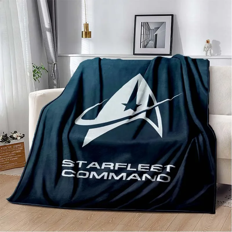 Movies S-Star Trek Logo Flannel Soft Warm Blanket Retro Blanket Bed Bedroom Living Room Sofa Travel Picnic Blanket Birthday Gift