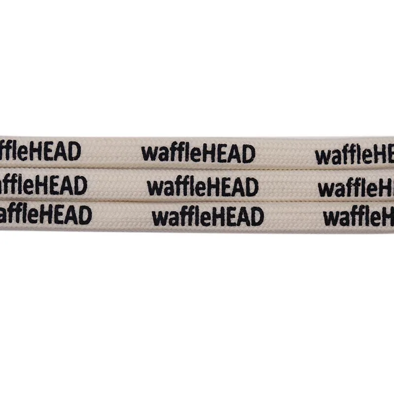 

waffleHEAD 7mm Black Shoelaces 60-180cm Vintage Printing Shoelaces Super Bootlaces Shimmering Shoe Laces for Queens Kids