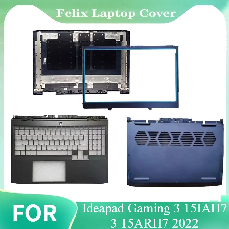 ل Ideapad Gaming 3 15IAH7 3 15ARH7 2022 الغطاء العلوي LCD الغطاء الخلفي الخلفي الحافة الأمامية Palmrest العلوي السفلي قاعدة الإسكان