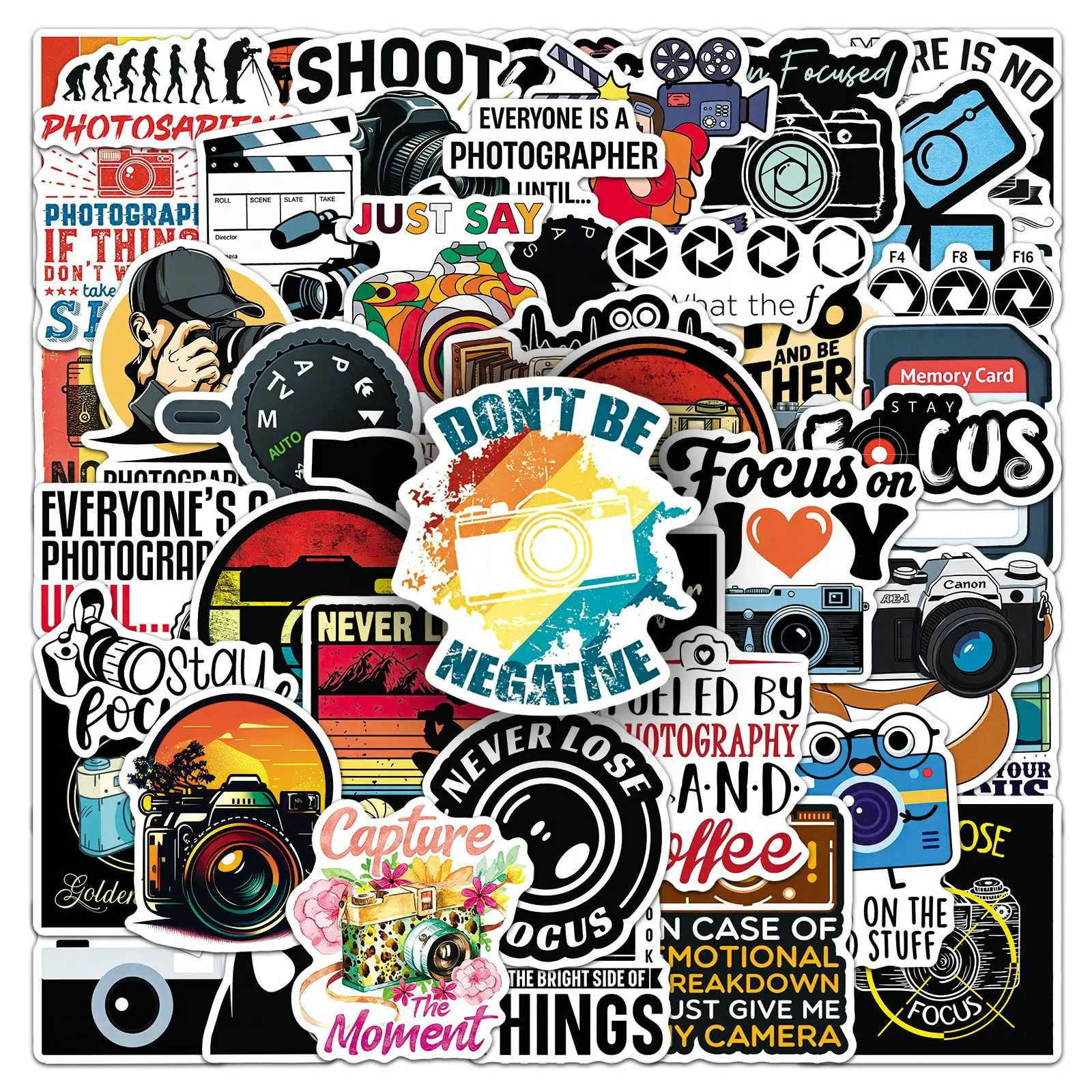 สติกเกอร์การ์ตูนช่างภาพ 50 ชิ้ - Photography Interest บทวิจารณ์และราคา