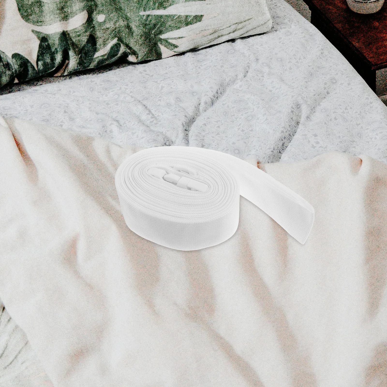 جسر السرير لأسرة سبليت كينج القابلة للتعديل، مرتبة بيضاء، أشرطة حشو الفجوة، سرير مزدوج، مرتبة غير قابلة للانزلاق