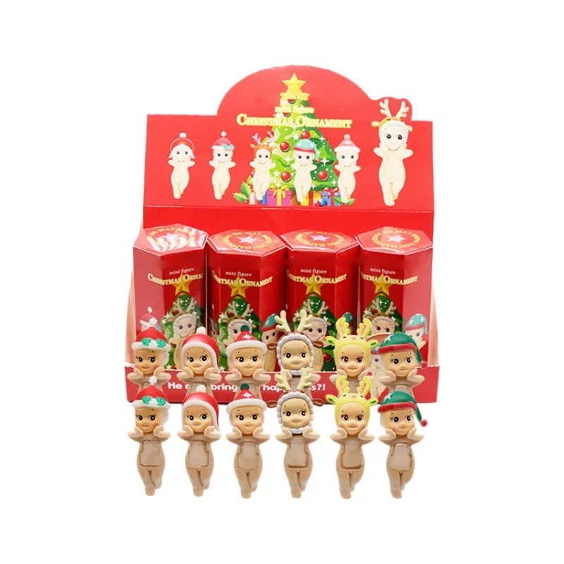 Christmas Sunny Angel Winter Series 12 Piece Series Mini Mysterious Blind Box Doll  Car mounted Model Decorative  Holiday Gifts