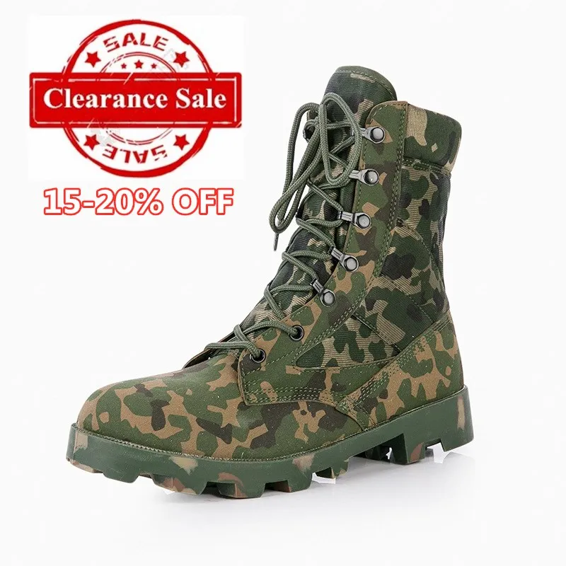 

Outdoor Hiking Climbing Shoes High Tops Non-slip Wear-resisting Fan Mens Camo Miliary Boots Clearance Sale