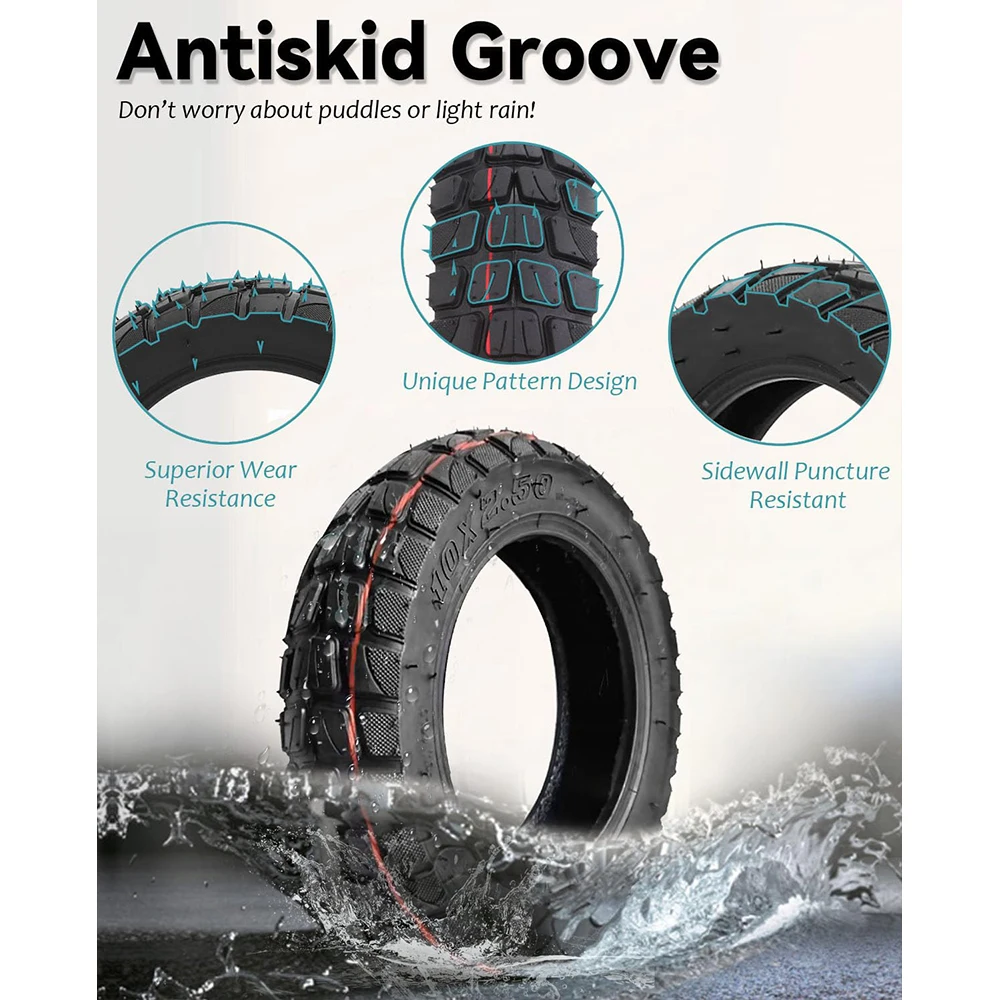 10 Inch 10x2.50 Off Road Inner Outer Tyre 10*2.50 Tire for Self Balancing Kugoo M4 Zero 10X Electric Scooter Accessories Parts - view 4