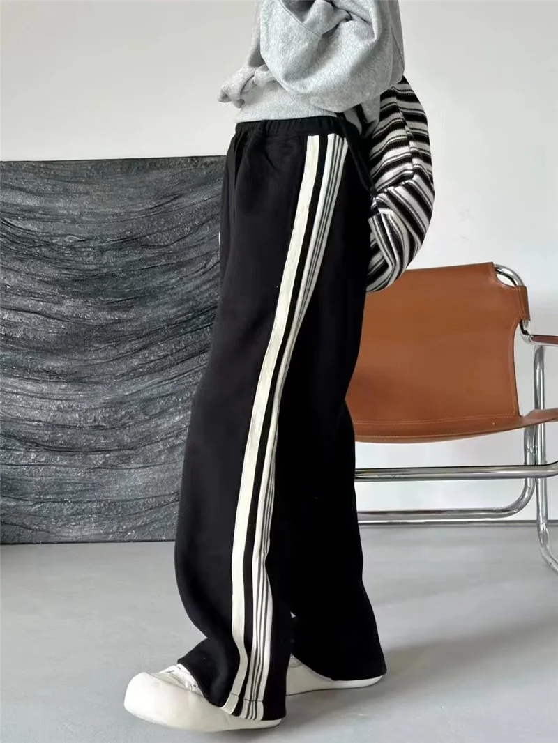 Boys Wide Leg Pants Spring Kids Sport Casual Straight Trousers Autumn Street Dance Pants Teen Dull Drawstring Sweatpants 5-14Y