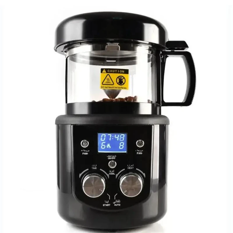 Mini torréfacteur à café domestique électrique sans fumée, machine de cuisson, torréfaction de grains, prise UE, 80-100g, CE, CB, 110-240V, 1400W