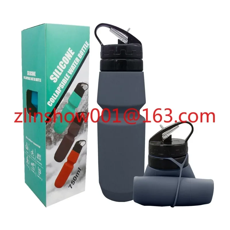 Outdoor Collapsible Silicone Squeeze Foldable Sports Water Bottle