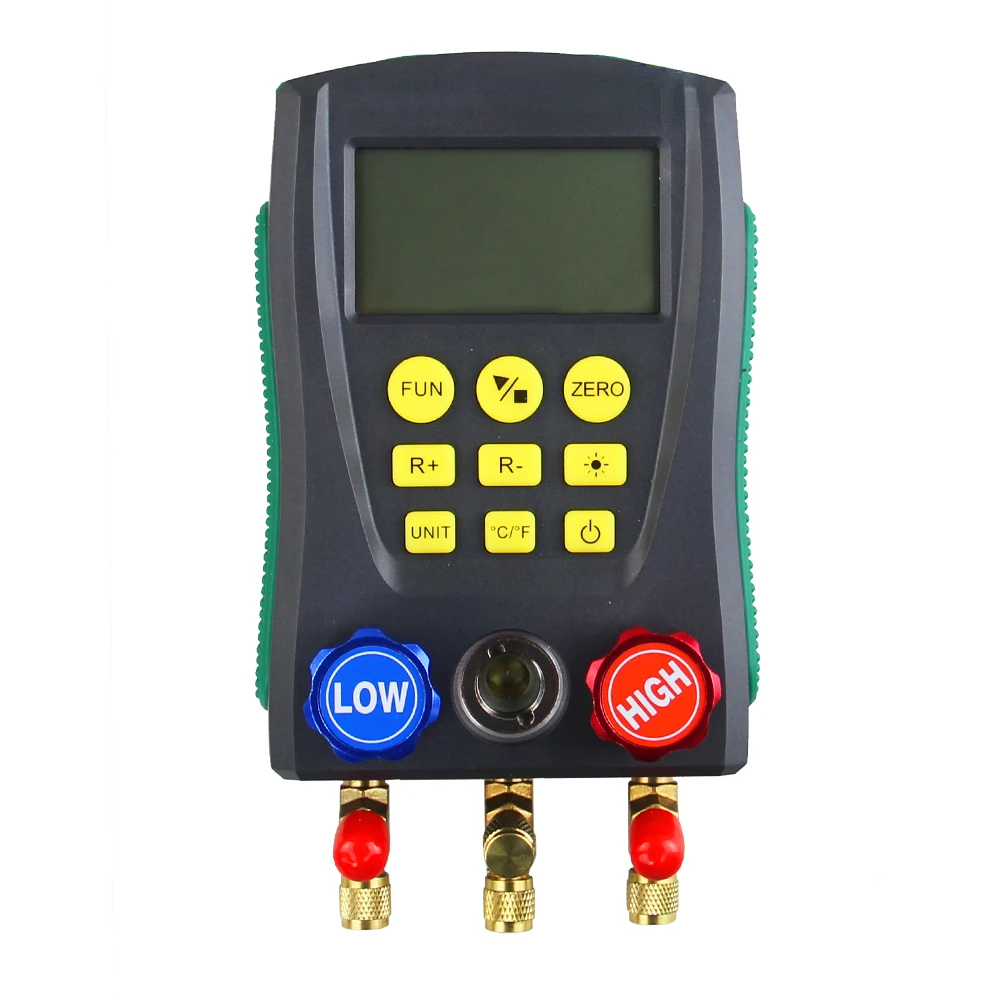 Digital Manifold Pressure Gauges Meter Refrigeration HVAC Vacuum Pressure Manifold Temperature Leakage Tester