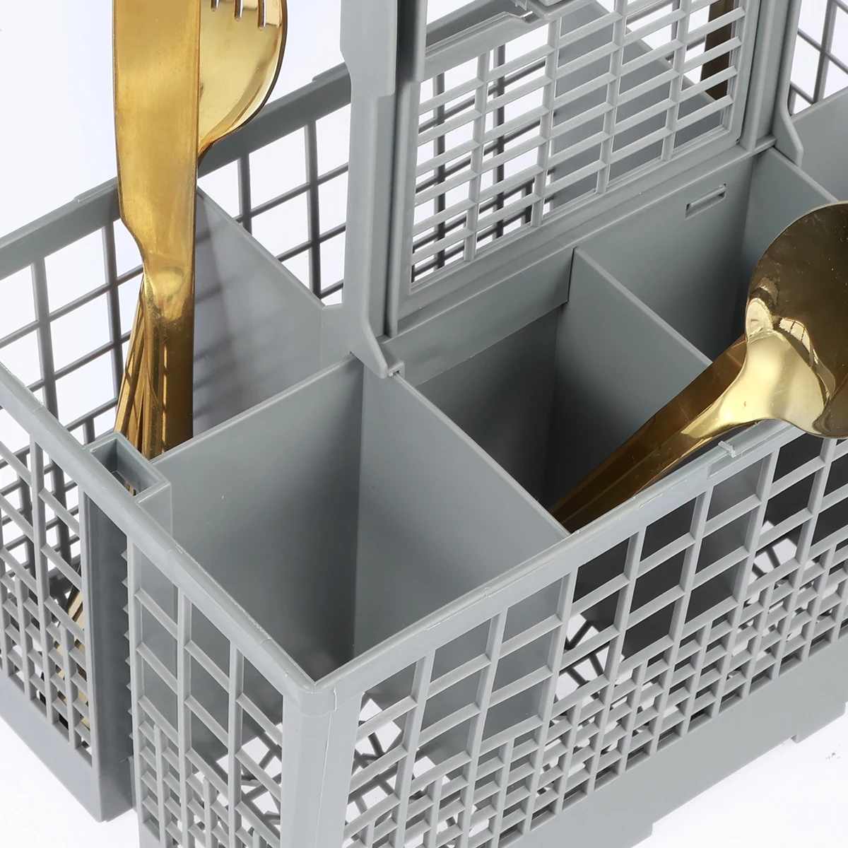 Multifunktionaler Spülmaschinenkorb, universeller faltbarer Besteckhalter, Spülmaschinenkorb, Zubehör, Aufbewahrungskorb für Messer und Gabel – Detail 2