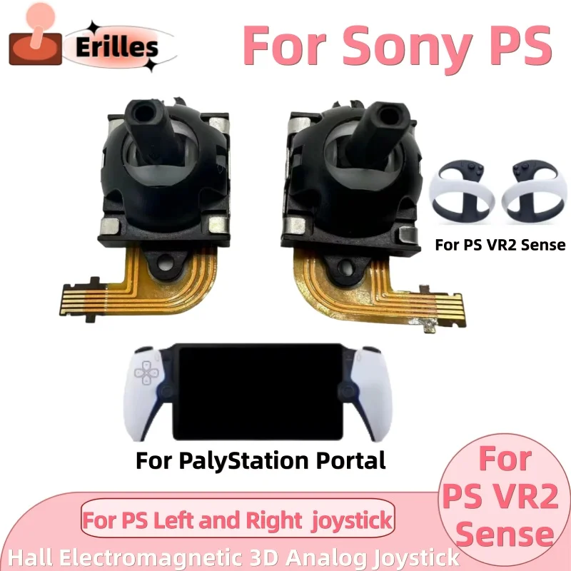 

Left and Right for Sony PlayStation VR2 PSVR2 Controller HALL joystick Hall Electromagnetic 3D Analog Joystick Module