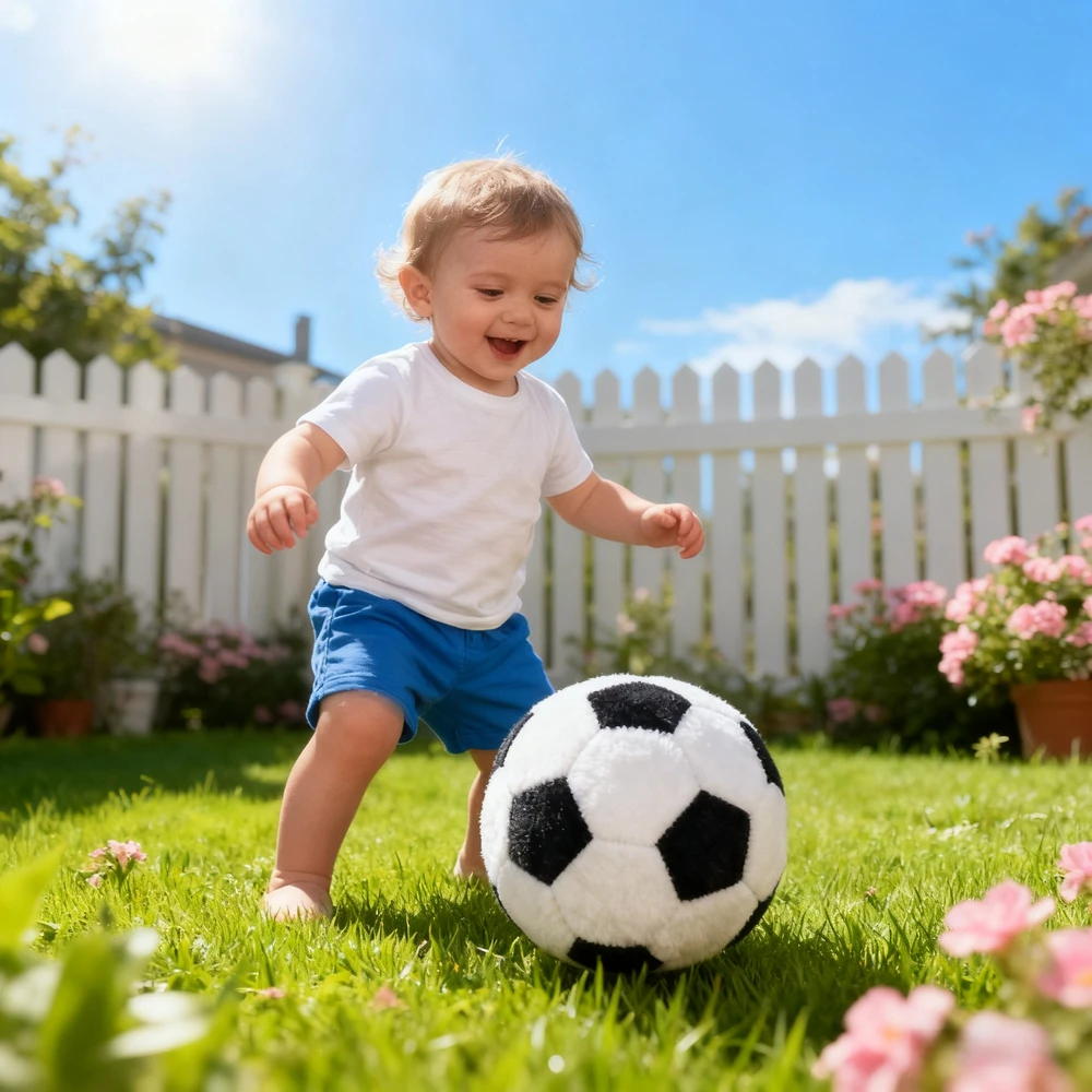 カラフルな学習＆教育用ぬいぐるみ、赤ちゃん・子供向けボール・リング・ラトル、1歳児向けサッカー・野球教育用ぬいぐるみ