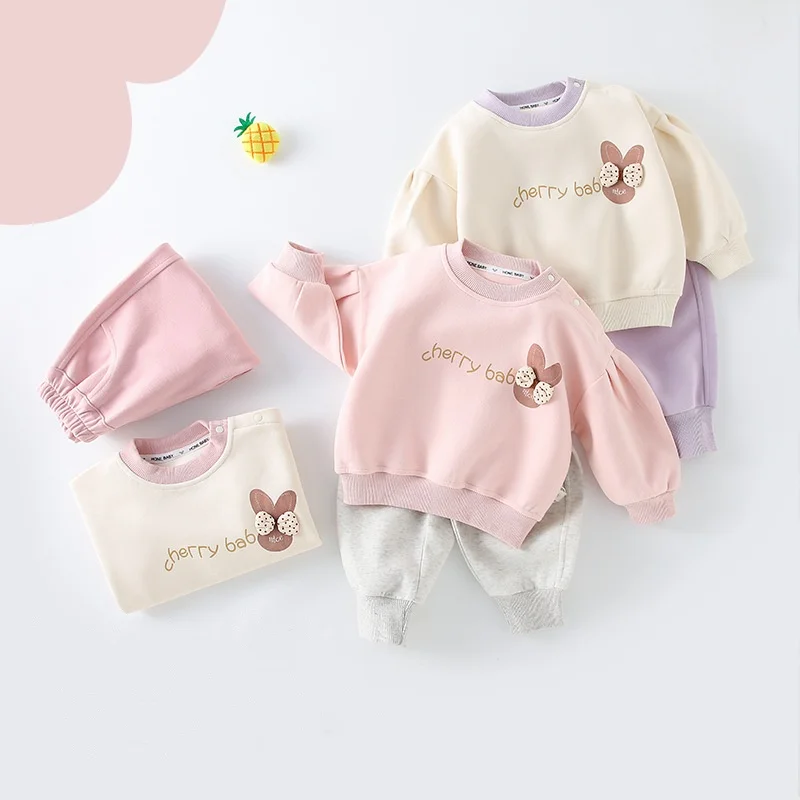 

Baby Outdoor Clothing Korean Version Baseball Suit Set Baby Boys Hoodie Spring Autumn Girls Children Clothing Soft Skin Friendly