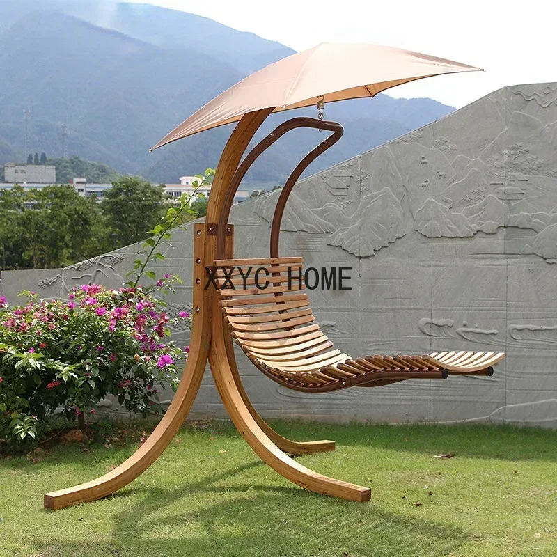 

GY Anti-Corrosion Solid Wood Hanging Basket Swing Lying Bed Single to Swing Glider Courtyard Indoor Rocking Chair Hanging