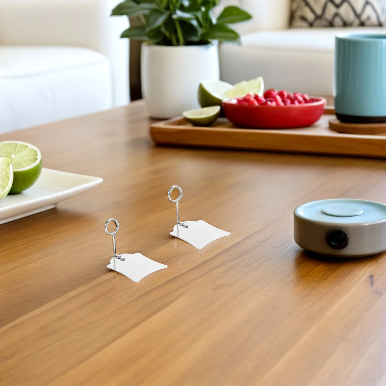 5 قطعة حامل شارة السعر مقاطع سوبر ماركت معدنية غير قابلة للتلف مكتب تسجيل حامل الإعلان سلك كليب التسمية عرض حامل #2