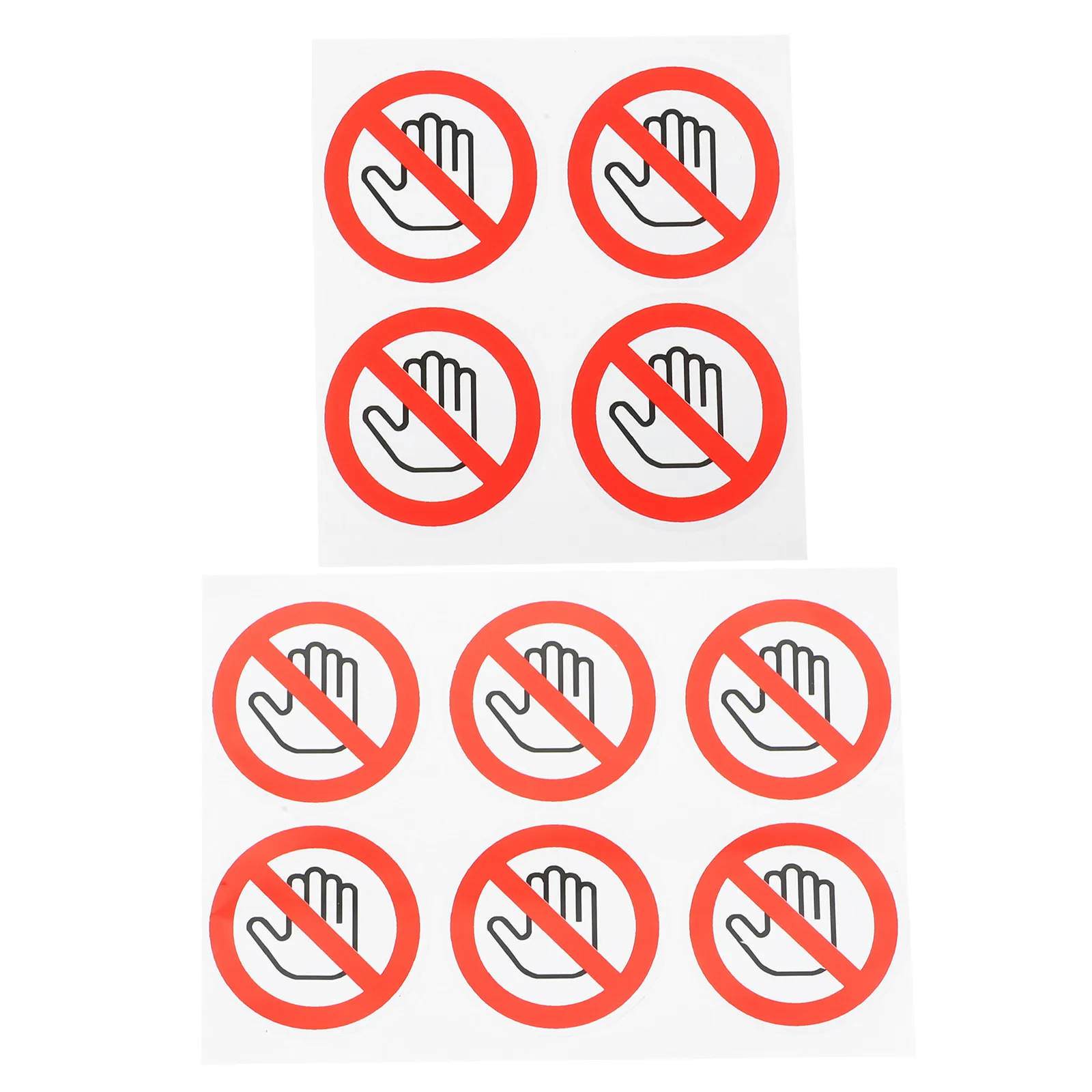 10Pcs Warning Stickers Do Not Touch Decals Self Adhesive Safety Labels for Caution Equipment Use Stickers for Cars