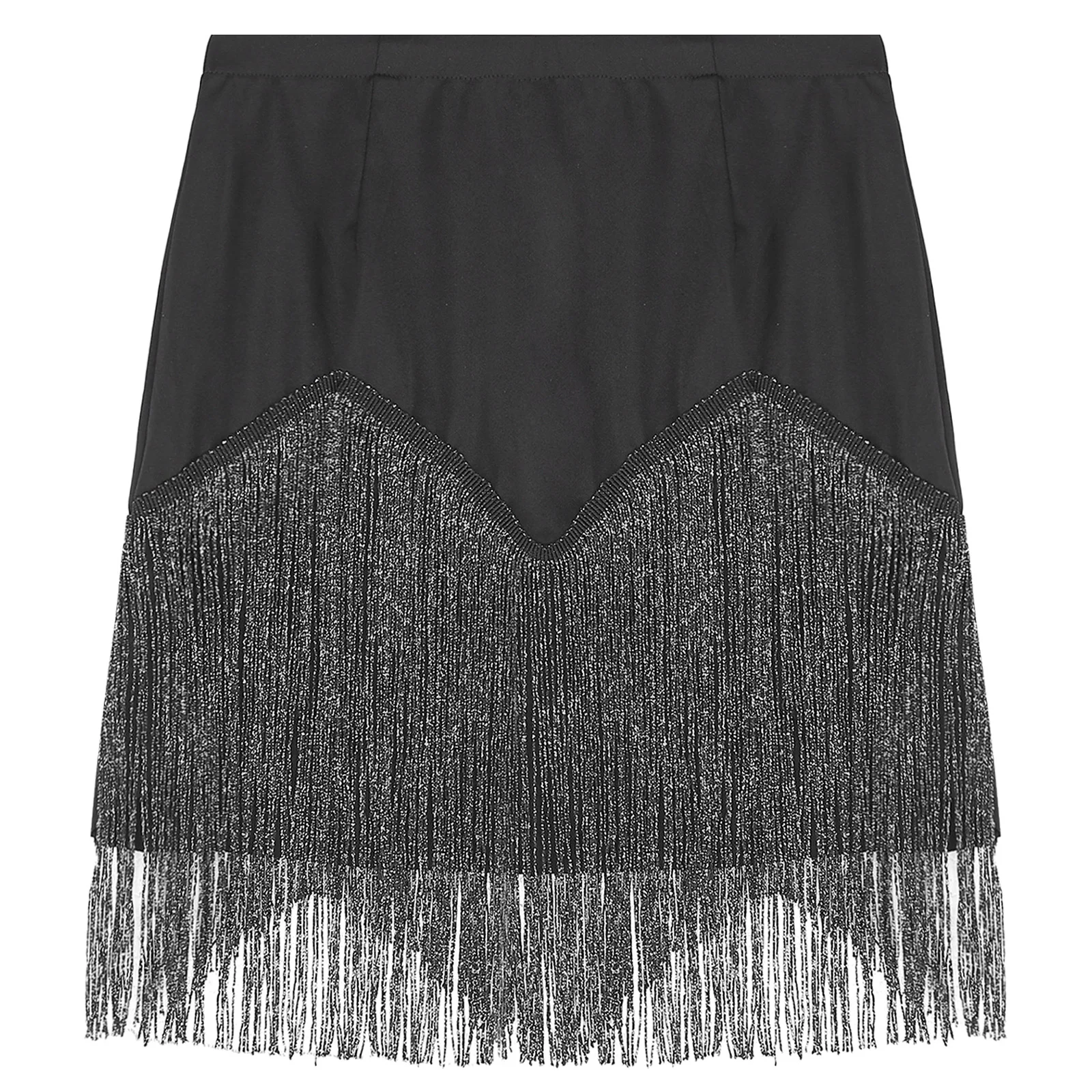 Womens Tassel Skirt Latin Dance Costume High Waist Irregular Hem Fringe Skirt For Belly Dance Chacha Performance Bodycon Skirts