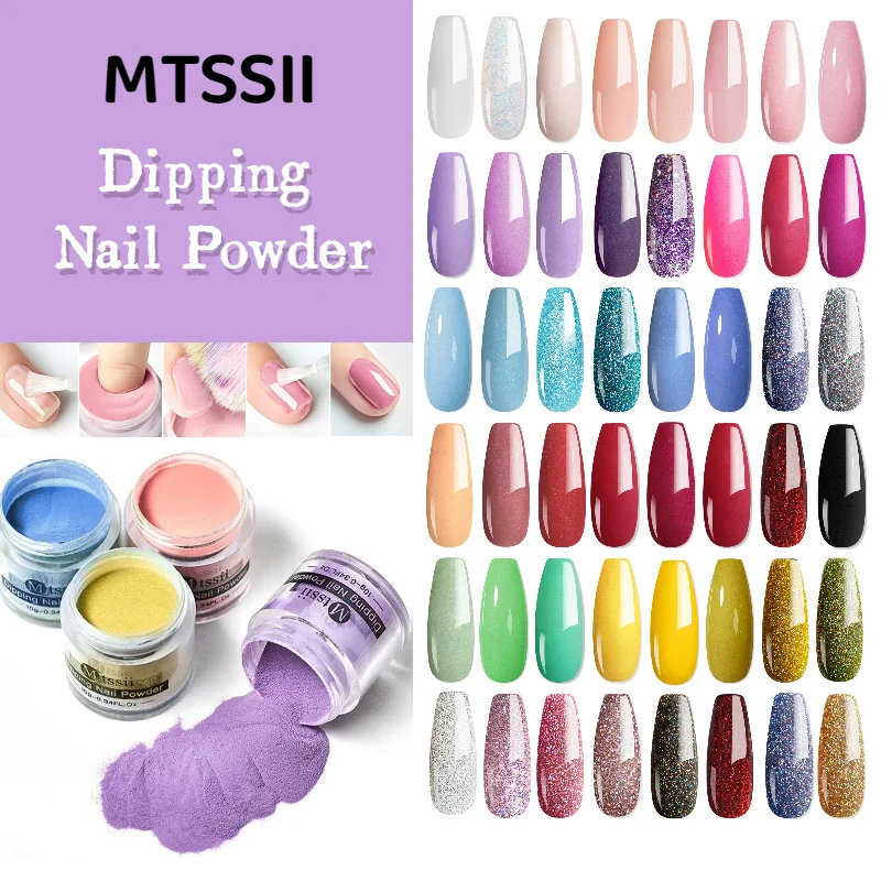 Mtssii 10g/5g Dipping Nail Powder Acrylic Powder Natural Dry No Need Lamp Cure Dipping System For Manicure Nails Accessories