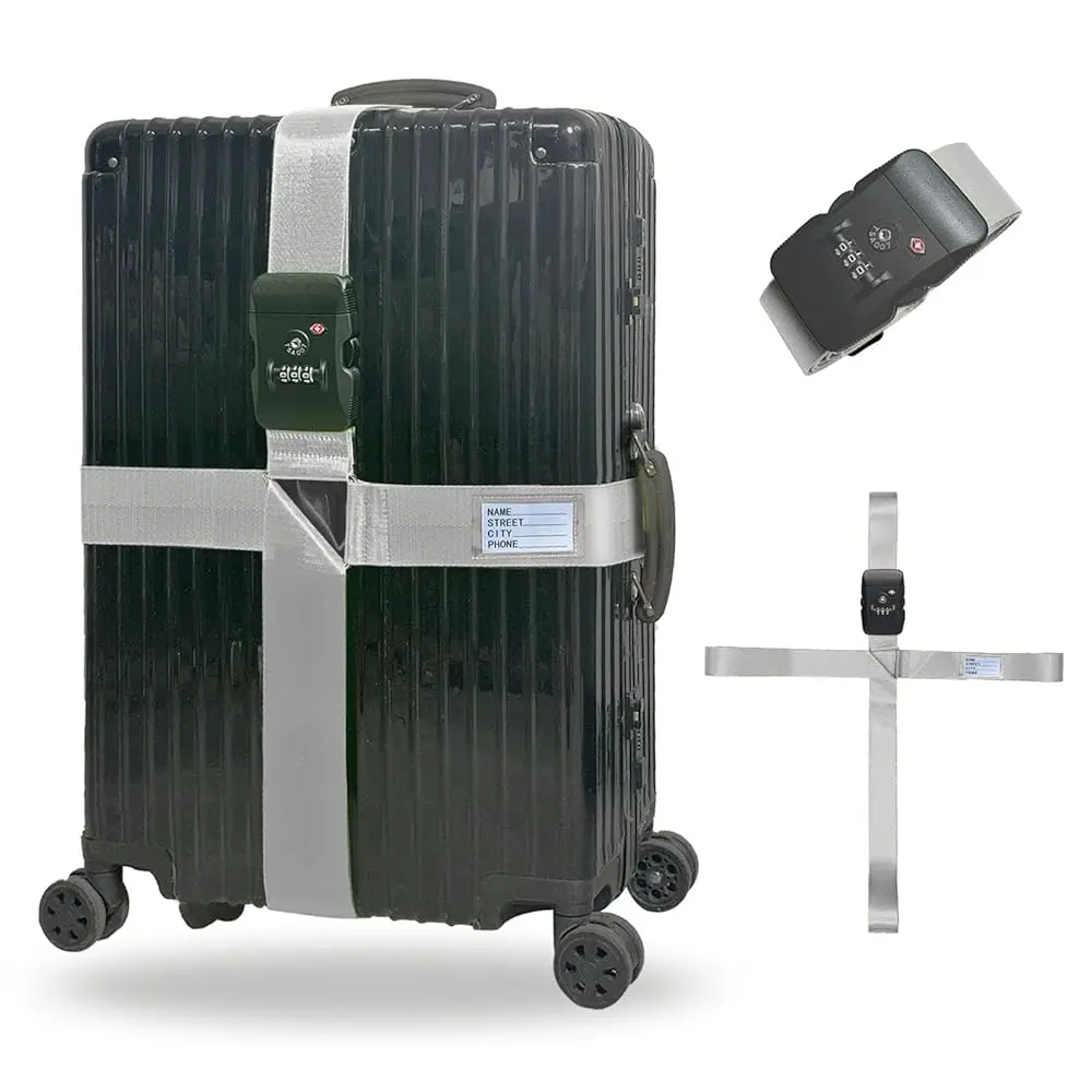 

Ремни для багажа TAS, дорожный ремень с именной биркой, легко идентифицируемый, одобренные TSA ремни для багажа с замком, кодовый замок для багажа