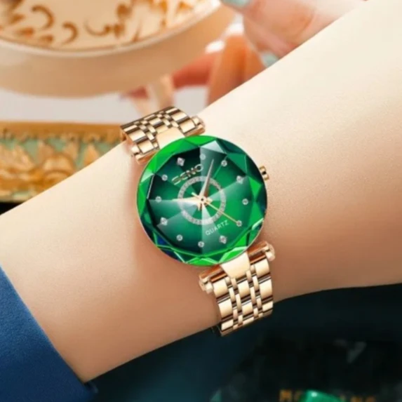 Роскошные элегантные женские наручные часы, водонепроницаемые часы из нержавеющей стали для женщин, простые повседневные женские кварцевые часы