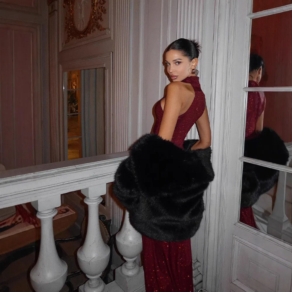 Sexy Party-Abendkleid, elegant, formeller Abschlussball, Hochzeit, Cocktail, hoher Schlitz, feminin, Nachtclub, Eventwear, Brautuniform, Anlasskleidung