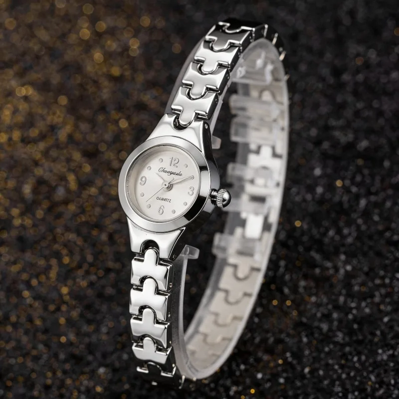 3PCS/Set Fashion Small Arabic Dial Women Watches Luxury Brand Alloy Strap Quartz Wristwatches Retro Elegant Ladies Clock Gift