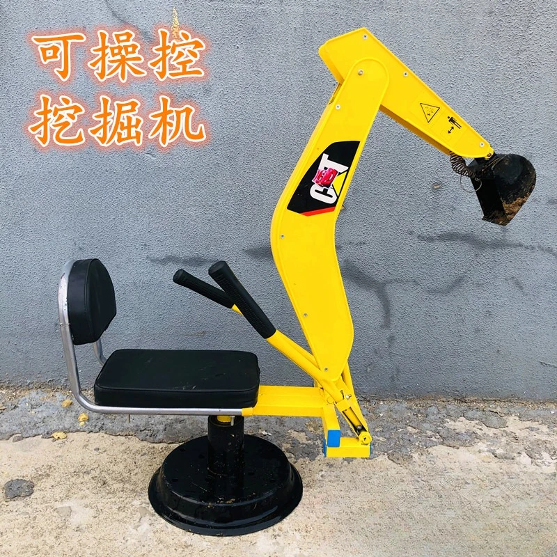 Children's Playground Manual Excavator Engineering Vehicle Can Sit on the Large Beach Boy Bao Can Ride Alloy Digger