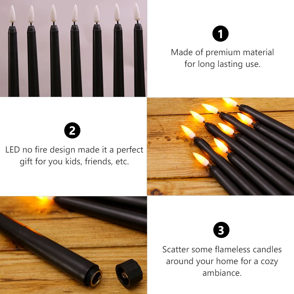 6 Pcs Long Stick Lights for Halloween Electronic Lamp LED Lanterns Wedding Decor Decorative Mini Party