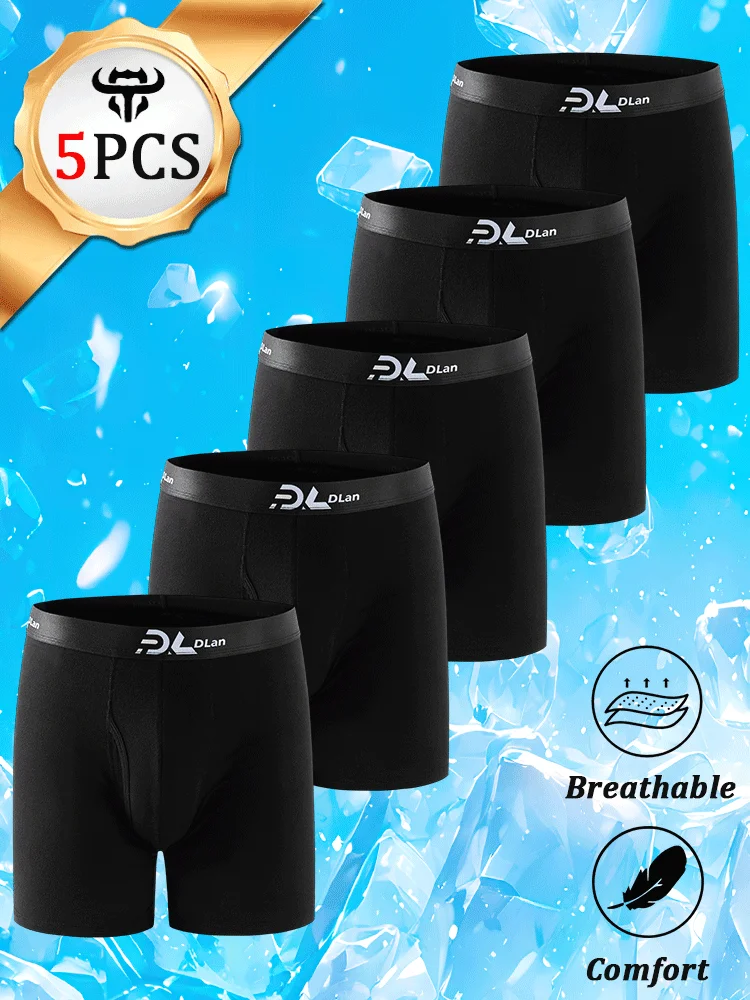 

5pcs Pack Men Panties Polyester Underwear Male Brand Boxer And Underpants For Homme Lot Luxury Set Sexy Shorts Gift Slip