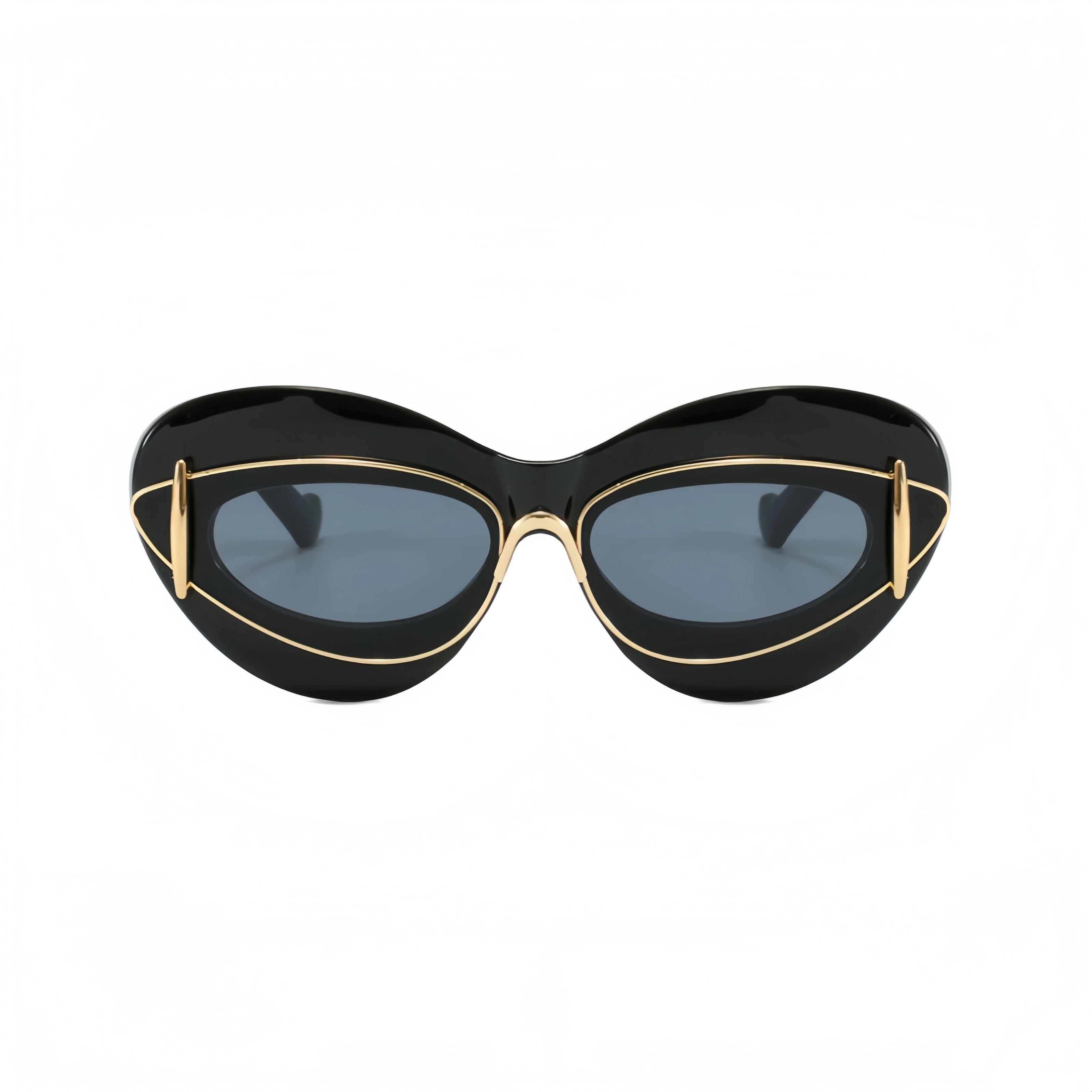 Exaggerated Personality Cat-Eye Fashion Sunglasses for Women in Europe and America, Trendy Versatile Hip-Hop Style Glasses