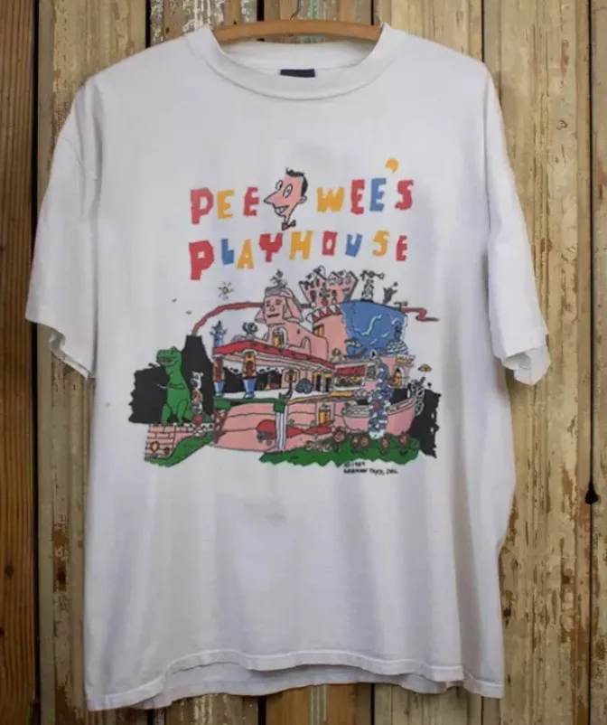 Pee Wees Playhouse Shirt, Vintage 90s Pee Wee Herman Shirt