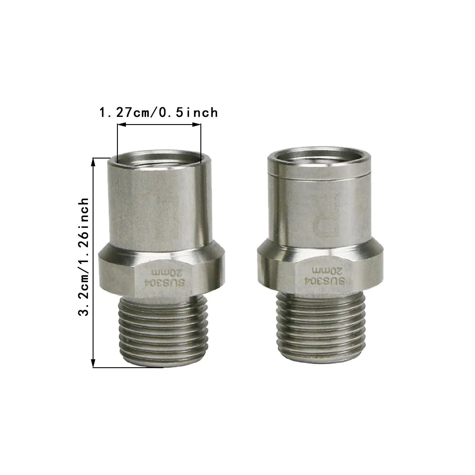 2 قطعة دواسة الدراجة تمديدات الفولاذ المقاوم للصدأ تمديد الطريق الجبلية دراجة دراجة دواسة محولات تمديد بواسطة 20 مللي متر/0.79 بوصة #6