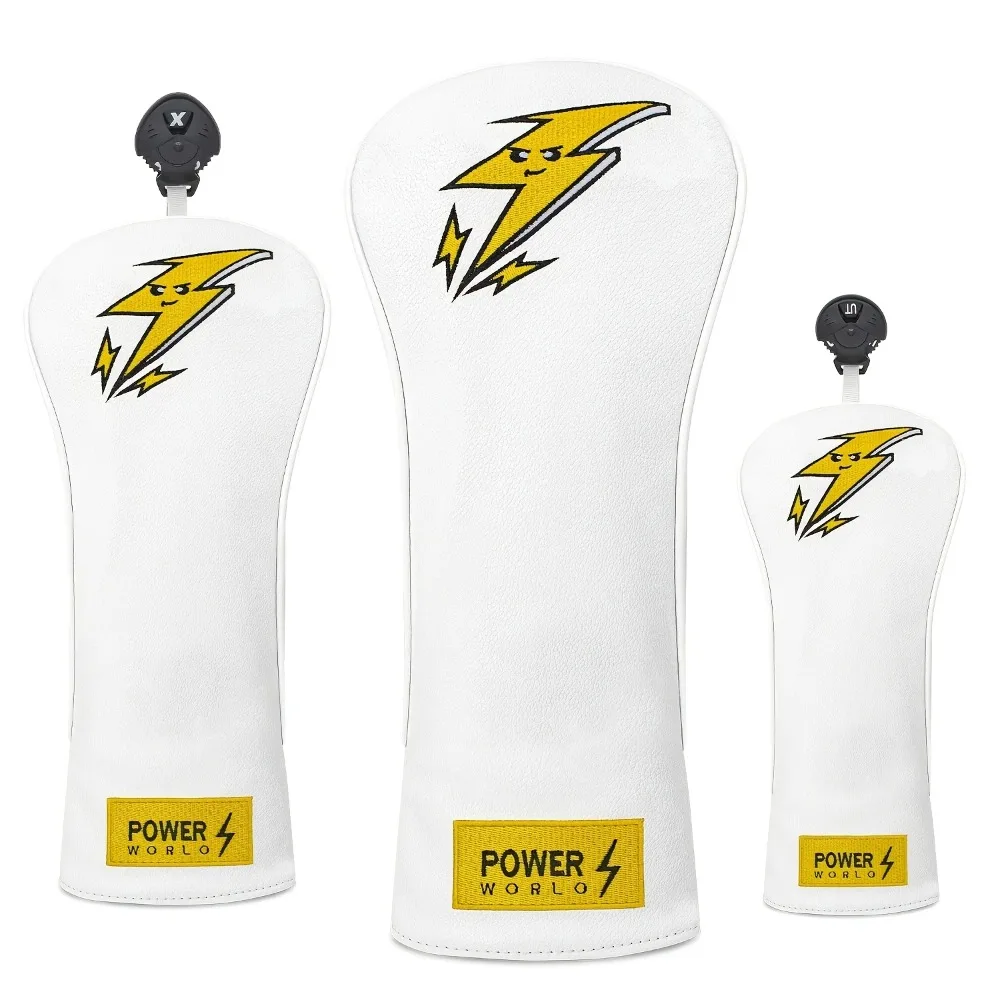 

Чехлы для гольф-клюшек в стиле White Lightning Design, 1 или 3 штуки, для драйверов, фервейных клюшек, гибридов - Защитные чехлы для головок гольф-клюшек