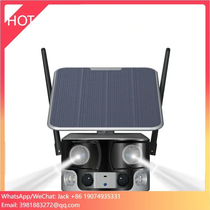 

Dual Lens Ultra Wide Angle Full Color 4K Solar Panel Power Outdoor Lte 4g Sim Card Surveillance Security CCTV Solar Camera