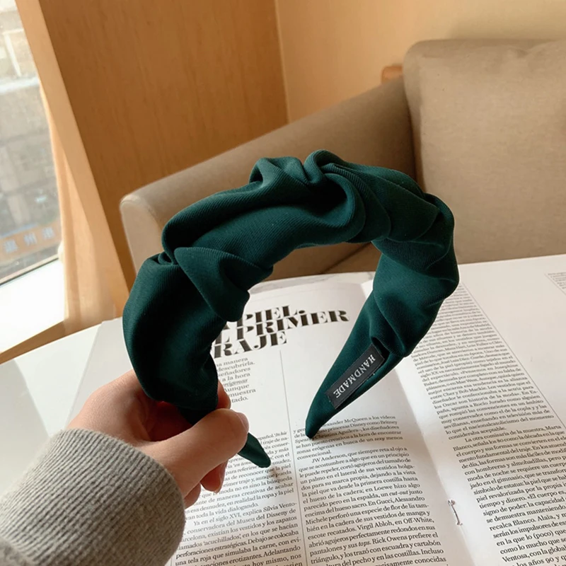 2023 Fashion Women\'s Hairband Vintage Solid Color Headband Premium Feel Designer Wide Hairband Girls Hair Accessories Headwear