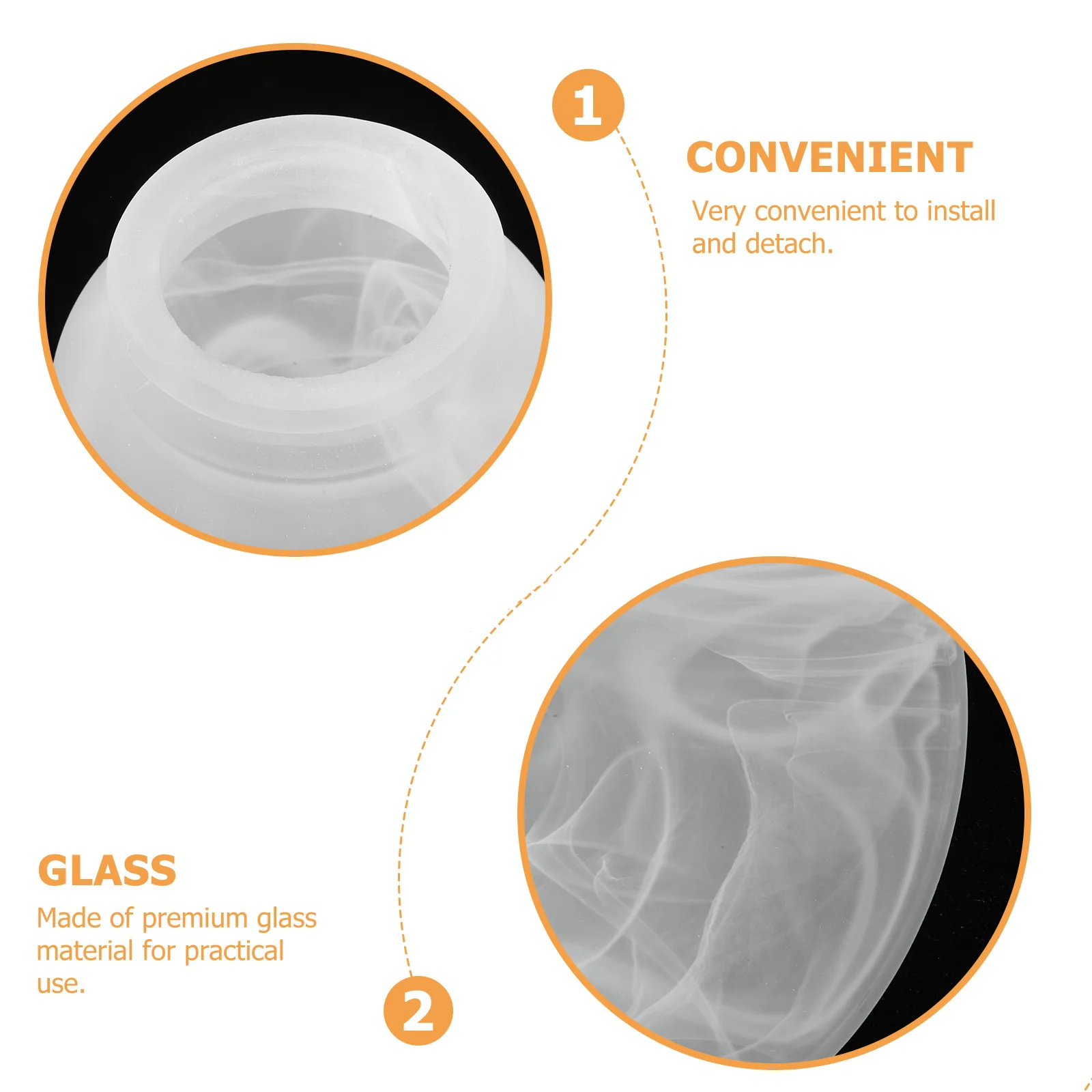 

Lamp Shade Simple Lampshade Ceiling Light Frosted Glass Cover Accessory E27 Interface Fixture