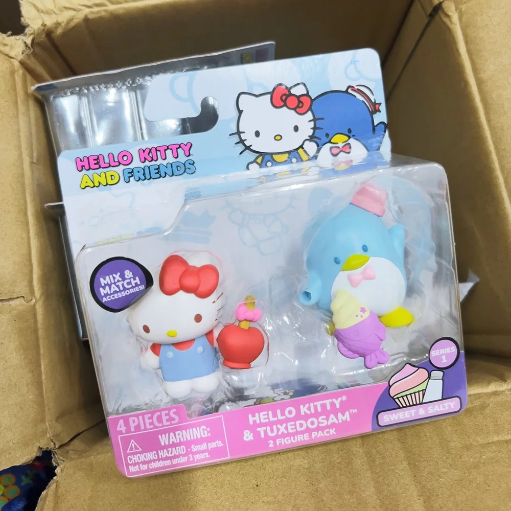 Hot Cute Sanrio Anime Character Hello Kitty Pudding Dog Jade Gui Dog Kuromi Snack Doll Set Collection Festival Birthday Gift