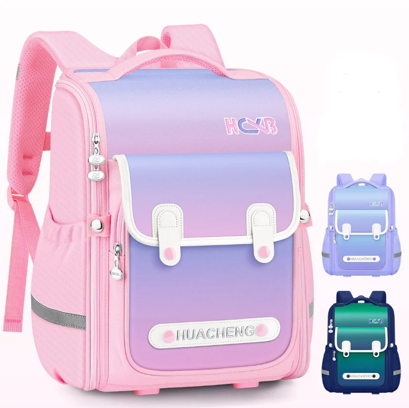 

Gradient Color Backpack For Girl and Boy Students School Bags Fashion Kid Bag Waterproof rucksack mochila