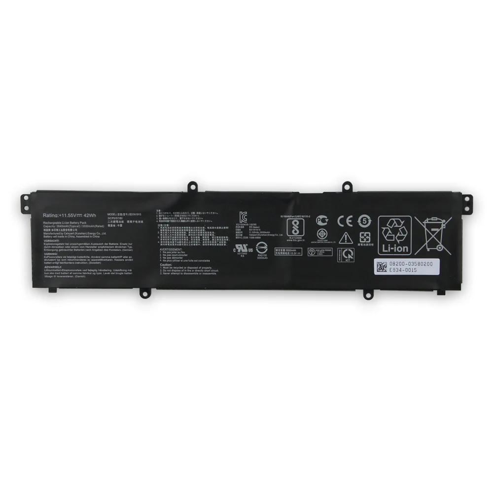 بطارية بديلة جديدة B31N1915 C31N1915 لـ ASUS ExpertBook B1 B1400 B1400CEAE PX555C PX455C P1550C B1500C B3400 L1400 L1400C